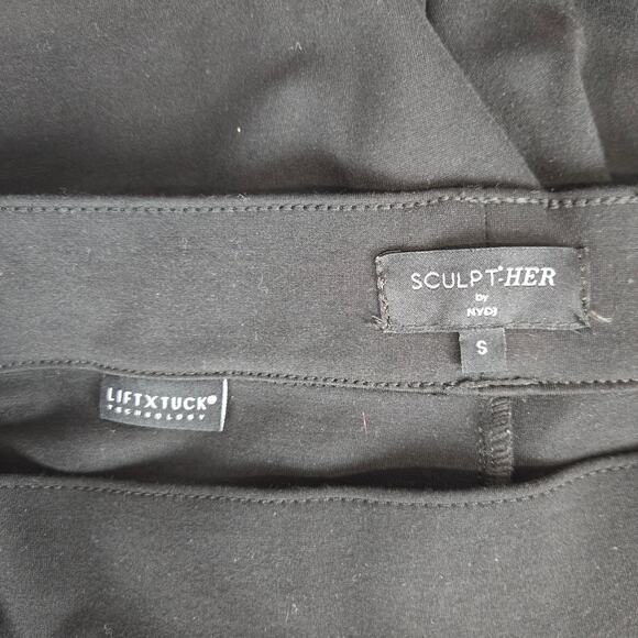 NYDJ Sculpt-Her Black Wide Leg Pants S Stretch Pull on Neutral Minimalist Basic - Picture 8 of 14